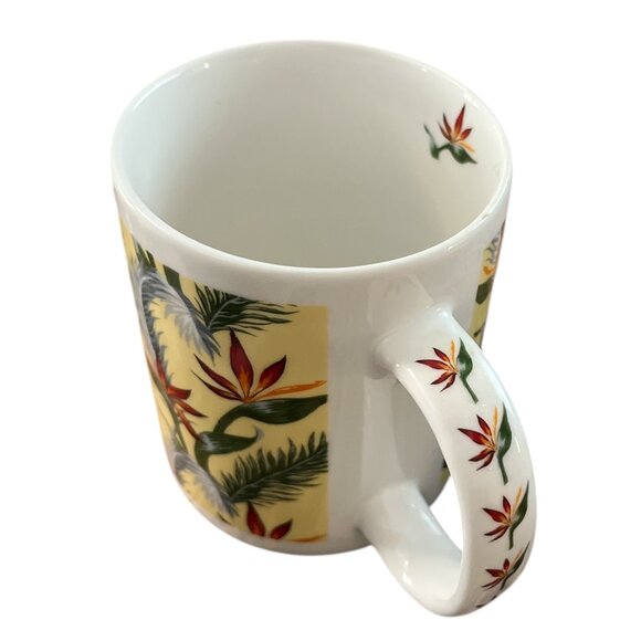 Bird of Paradise Mug Porcelain China Hawaii Tropical Flower Coffee Cup 4x3" 1990 - Picture 3 of 5